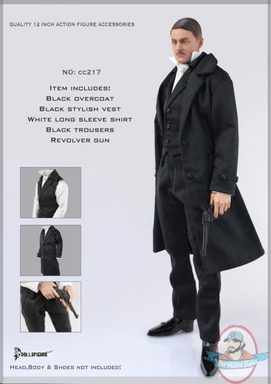 1/6 Scale Dollsfigure Black Overcoat Full Set