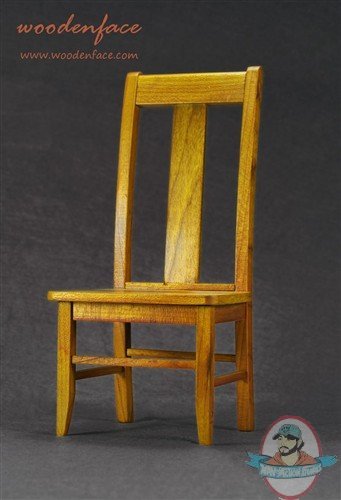 Wooden Face 1/6 Walnut Dining Chair (Yellow)