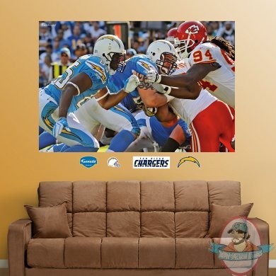  Fathead Chargers-Chiefs Line of Scrimmage Mural San Diego Chargers  NFL