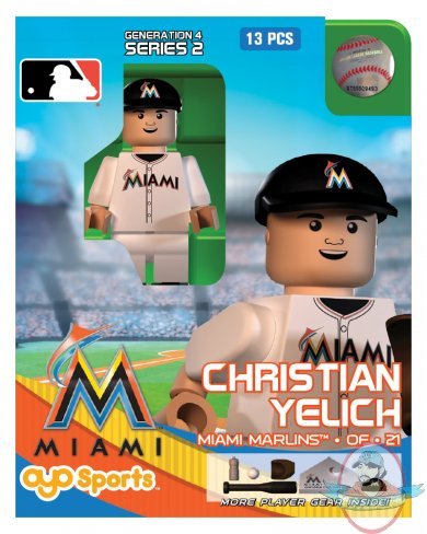 MLB Christian Yelich Miami Marlins Generation 4 Mini Figurine Oyo