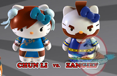 Street Fighter x Sanrio Hello Kitty Pvc Box Set Chun Li Vs.Zangief