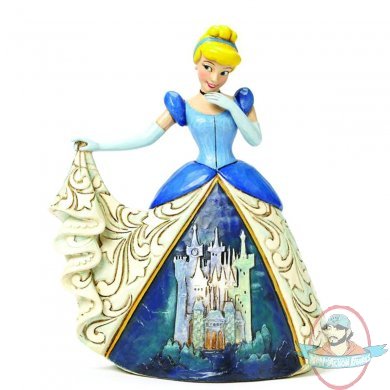 Disney Traditions Cinderella with Castle Dress Figurine by Enesco