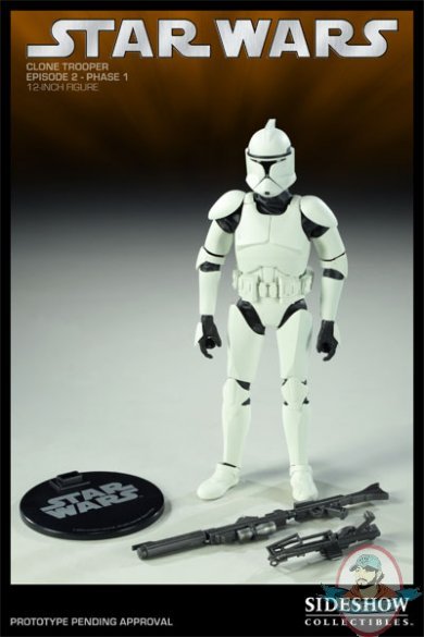 Star Wars Militaries Ep II Phase 1 Clone Trooper 12" Sideshow Used