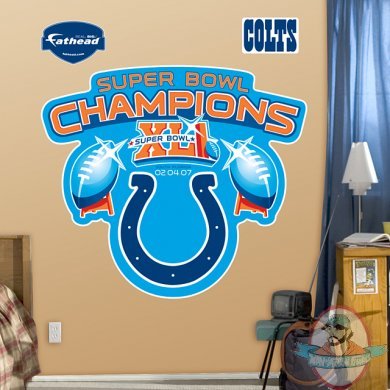 Fathead Fat Head NFL Colts Super Bowl XLI Logo Indianapolis Colts