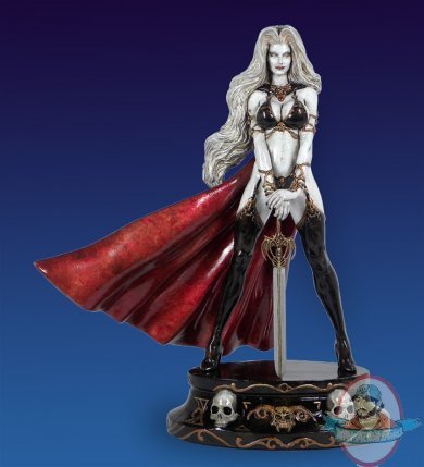 Lady Death Faux Bronze Statue White Version  by CS Moore Studio