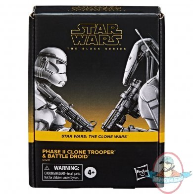 Star Wars Black Series Clone Trooper & Battle Droid 2PK Figures Hasbro