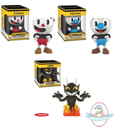 Vinyl Figure Cuphead Set of 3 Collectible by Funko