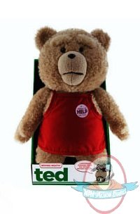 Ted in Work Apron Outfit 16-Inch Talking Plush Teddy Bear 