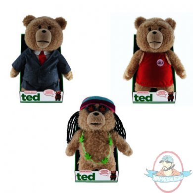 Ted in Outfits 16-Inch Talking Plush Teddy Bear Case of 4