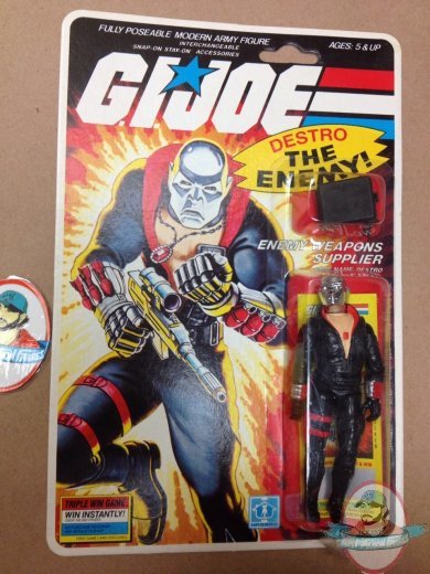 1985 GI G.I. Joe Cobra Destro Mint Sealed Card MOC Vintage Peach 34