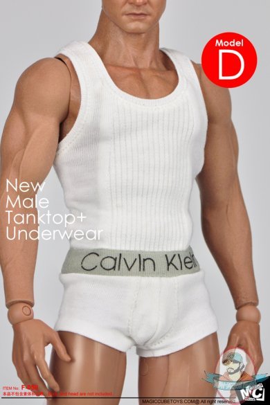 1/6 Figure Accessory Male White Tanktop + Underwear MC-F058D Mc Toys