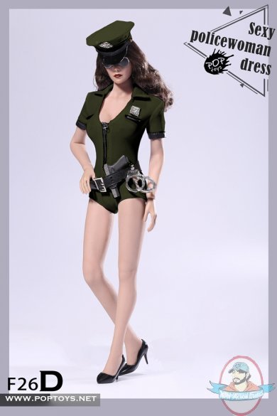 POP toys 1:6 Figure Accessory Cosplay Sexy Policewoman Green POP-F26D