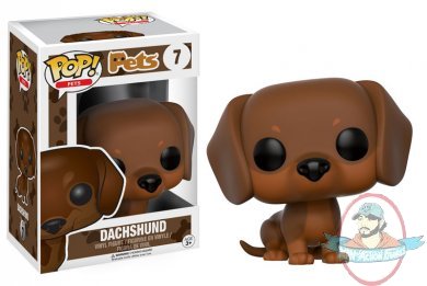 Pop! Pets! Dachshund Brown Vinyl Figure #7 By Funko