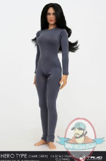 1/6 Scale Hero Type Female Outfit Set Dark Grey Triad Toys