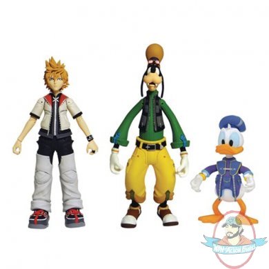 Kingdom Hearts Select Series 2 Goofy Roxas and Donald Duck 3 Pack