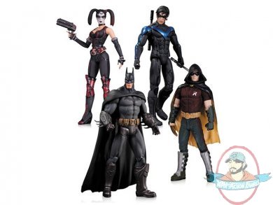  Batman Arkham City 6" Figure 4 Pack NightWing Harley Batman Robin