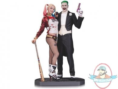 Suicide Squad 12" Statue Harley Quinn & The Joker by DC Collectibles