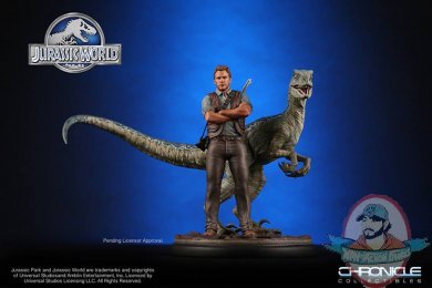 1/9 Scale Statue Jurassic World Owen and Blue Chronicle Collectibles