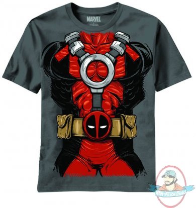 Deadpool Costume Charcoal Tee Shirt  Large, X/Large and XX/Large
