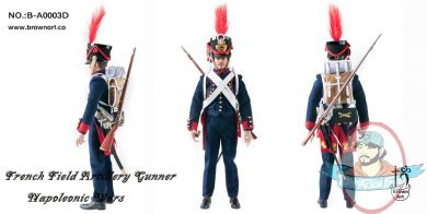Brown Art 1/6 French Field Artillery Gunner of Napoleonic Wars Deluxe