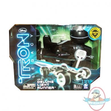 Tron Legacy Movie Deluxe Light Runner Lights up!  by SpinMaster