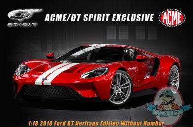 1:18 2018 Ford GT #1 Heritage Edition No Number by Acme