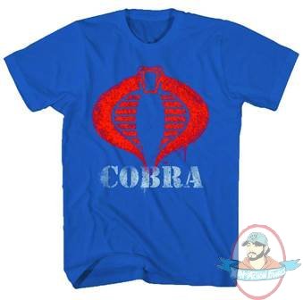 Gi Joe Cobra Logo Paint Navy Tee Shirt Extra Large