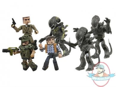 Aliens Minimates Aliens Vs Marines Army Dump Display of 12 Diamond