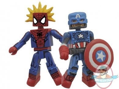 Marvel Minimates Best Of' Wave 03 Spider-Man & Captain America