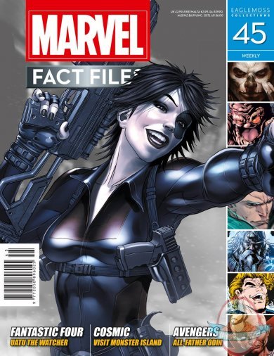 MARVEL FACT FILES #45 DOMINO COVER EAGLEMOSS MARVEL FACT FILES #45 DOMINO COVER EAGLEMOSS