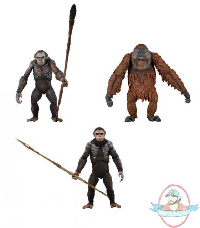 Dawn of the Planet of the Apes Series 1 Set of 3 7 inch Figure Neca