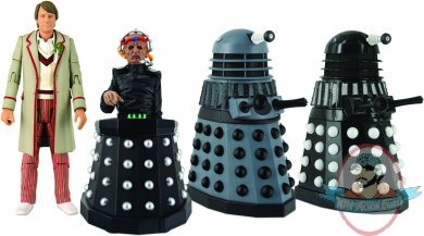 Doctor Who 5Th Doctor Rev Ot Daleks Action Figure Set Underground Toys Doctor Who 5Th Doctor Rev Ot Daleks Action Figure Set Underground Toys