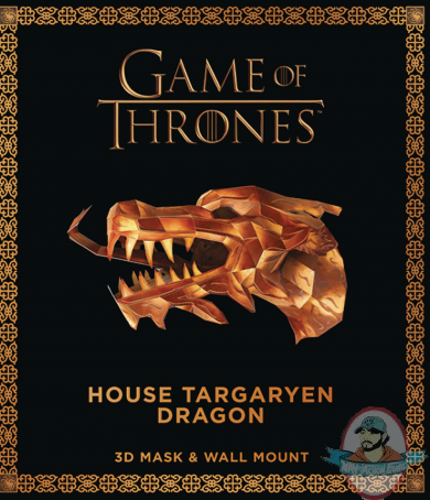Game of Thrones Mask with Book House Targaryen Dragon
