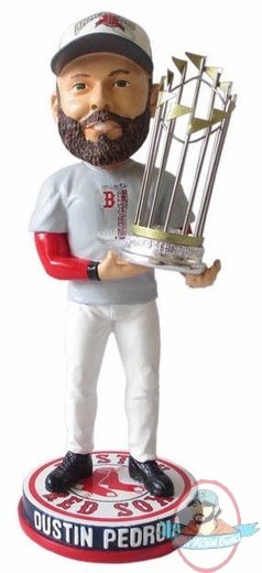 MLB Dustin Pedroia Boston Red Sox Trophy Bobble Head Forever #/300