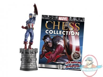 Marvel Chess Figurine #6 Captain America White King Eaglemoss