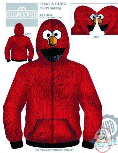 Sesame Street Thats Elmo Costume Hoodie XX Large by Mad Engine