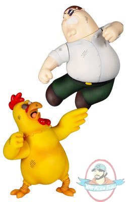 Family Guy - Peter VS Chicken Figures 2 Pack New Mezco