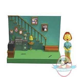 Family Guy Living Room with Lois Action Figure Playset by Playmates