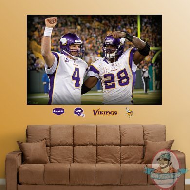 Favre-Peterson Celebration Mural Minnesota Vikings NFL