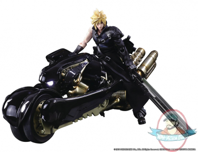 Final Fantasy VII AC Play Arts Kai Cloud Strife & Fenrir Figure 