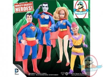 DC Retro 8" Superman Series 1 Set of 4 Figures Toy Company