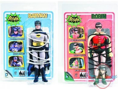 Batman Classic 1966 TV Retro 8" Tied Up Series Set of 2 Batman & Robin