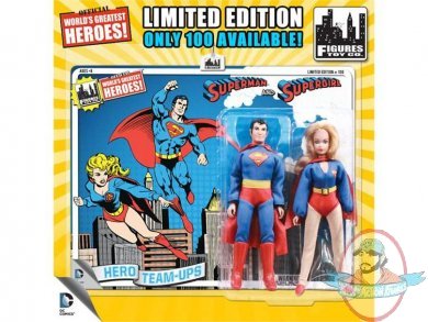 DC Retro 8" Limited Edition Two Pack Superman & Supergirl Blue Card DC Retro 8" Limited Edition Two Pack Superman & Supergirl Blue Card