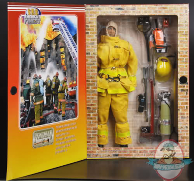 1/6 Scale Fireman In Yellow Uniform 12 inch Action Figure
