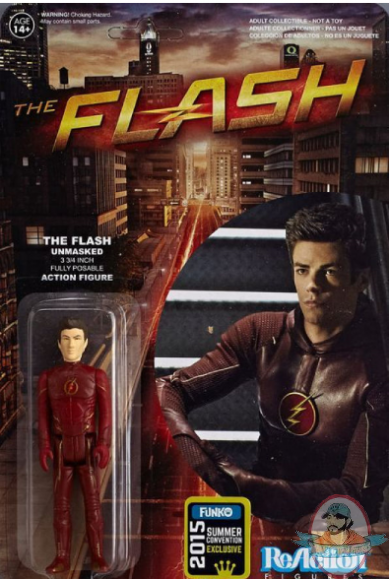 SDCC 2015 Flash TV Series The Flash Unmasked ReAction 3 3/4 inch Funko