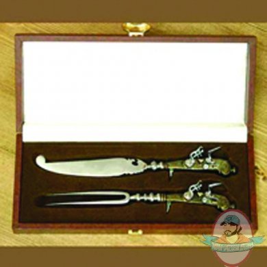 Steampunk Flintlock Knife & Fork Gun Set