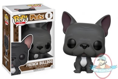 Pop! Pets! French Bulldog Gray Vinyl Figure #8 By Funko