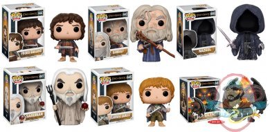 Pop! Movies Lord of The Rings Set of 6 Vinyl Figures Funko