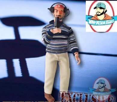 Wrestling Commentator Action Figure with Microphone & Headset