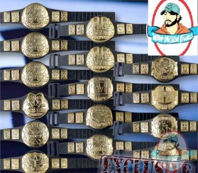 15 Belt Mega Deal Champion Belts for action figures